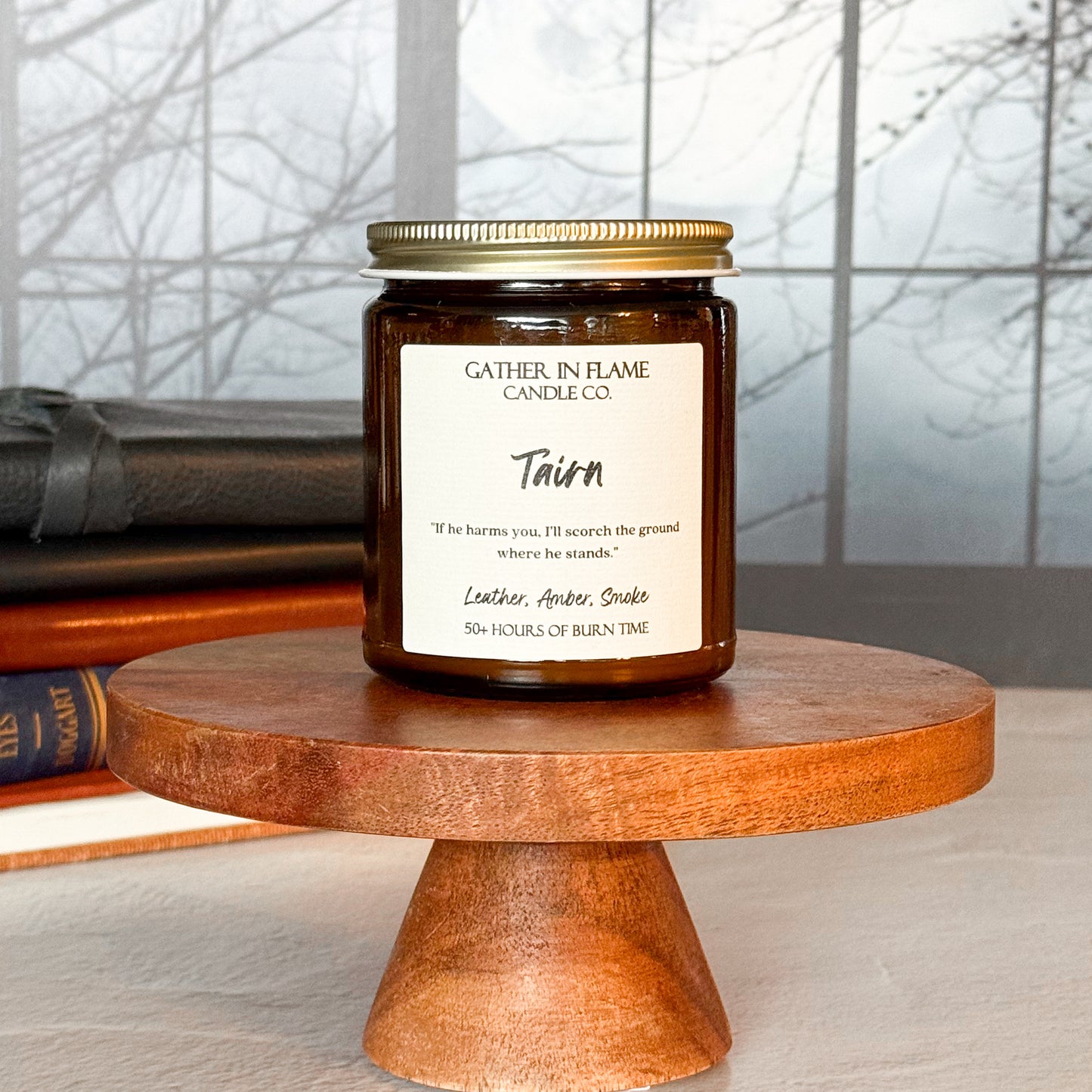 Tairn (Empyrean-Inspired) Coconut Wax, Wooden Wick Candle