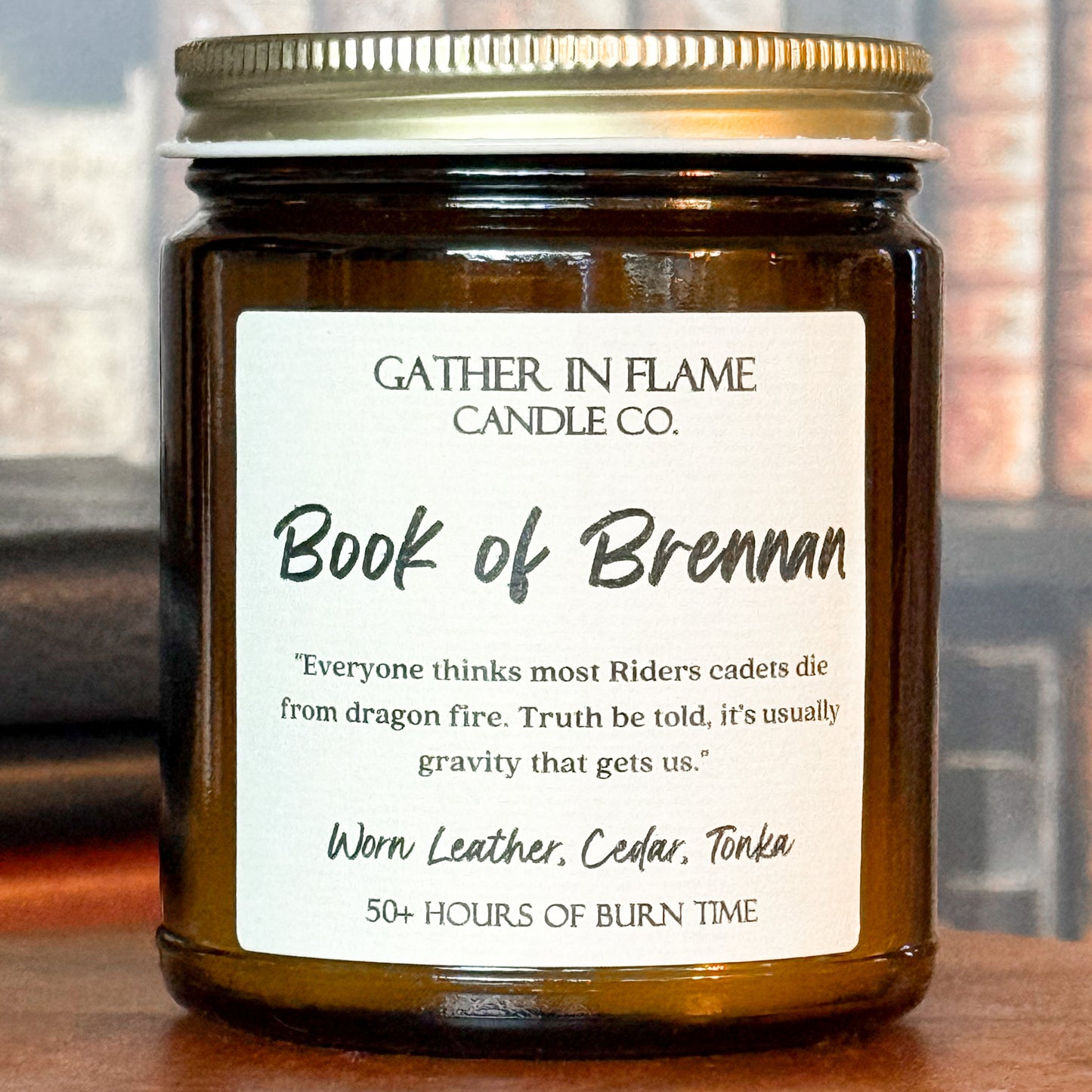 Book of Brennan (Empyrean-Inspired) Coconut Wax, Wooden Wick Candle