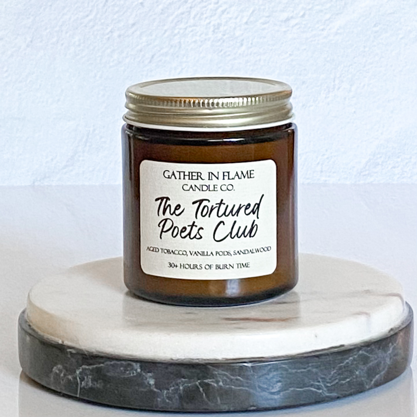 The Tortured Poets Club Coconut Wax, Wooden X Wick Candle