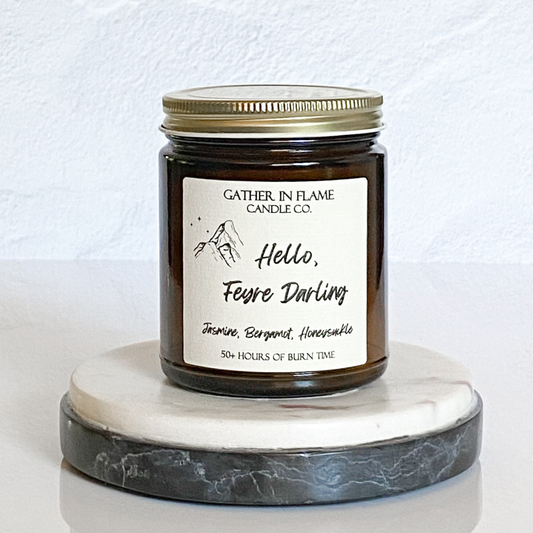 Hello, Feyre Darling Coconut Wax, X-Wooden Wick Candle