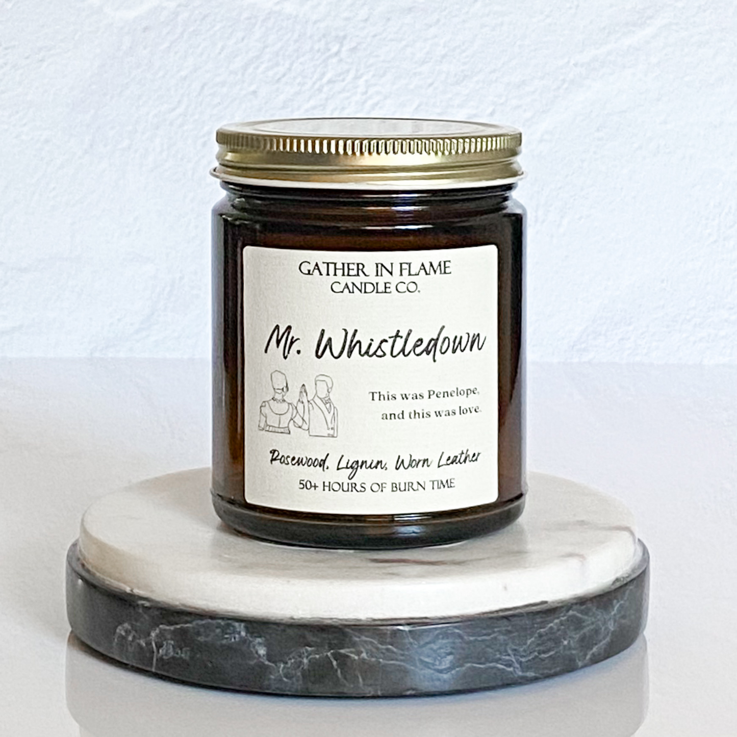 Mr. Whistledown (Bridgerton-Inspired) Coconut Wax, Wooden X Wick Candle