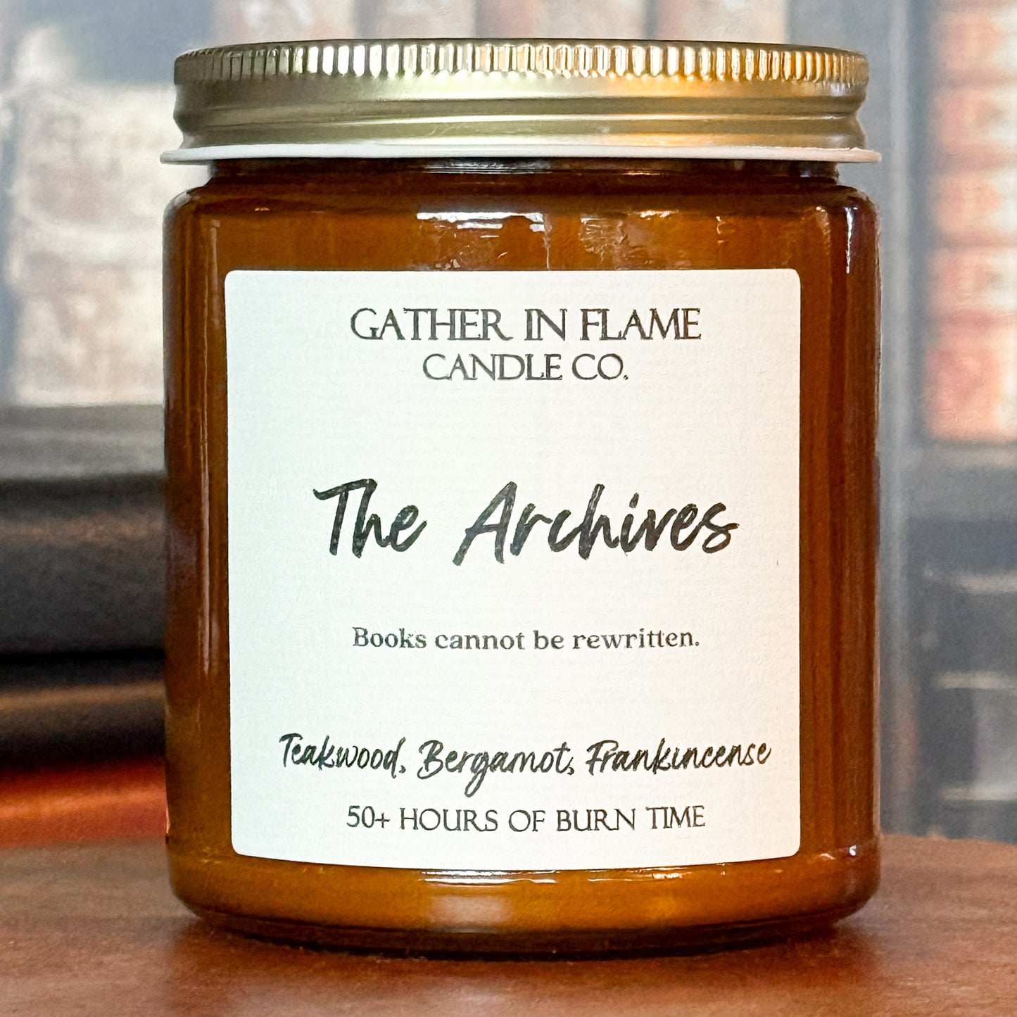 The Archives (Empyrean-Inspired) Coconut Wax, Wooden Wick Candle