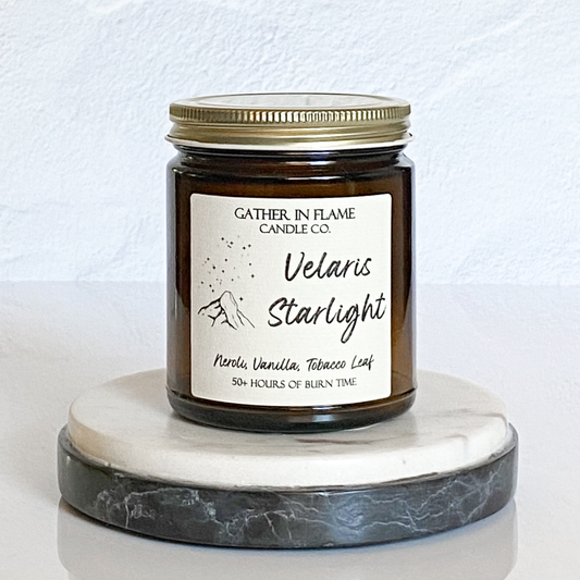 Velaris Starlight Coconut Wax, Wooden Wick Candle