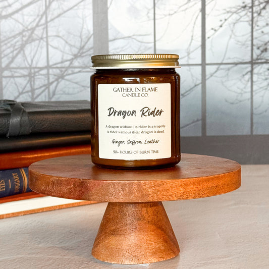 Dragon Rider (Empyrean-Inspired) Coconut Wax, Wooden Wick Candle