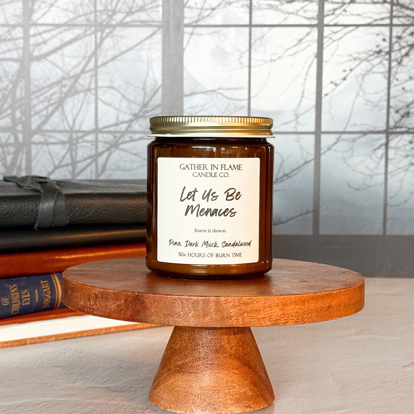 Let Us Be Menaces (Empyrean-Inspired) Coconut Wax, Wooden Wick Candle