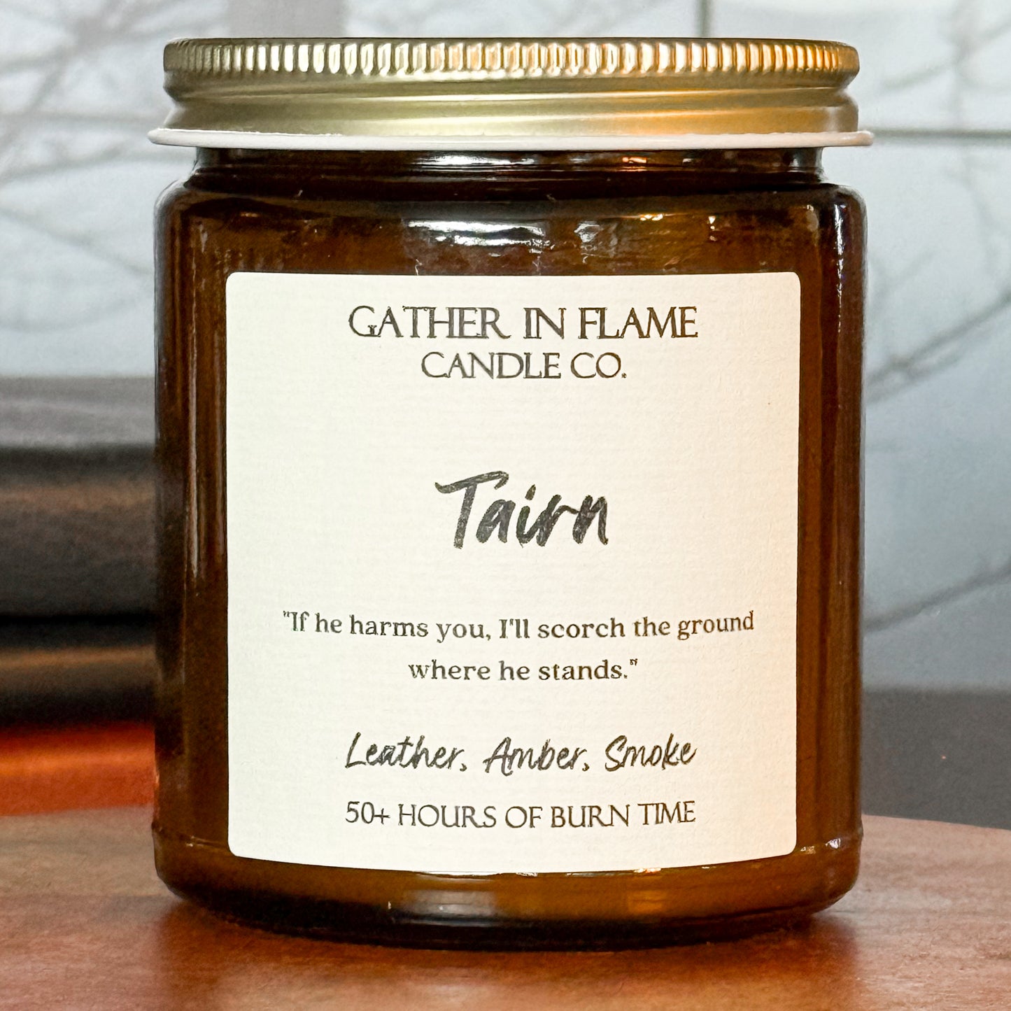 Tairn (Empyrean-Inspired) Coconut Wax, Wooden Wick Candle